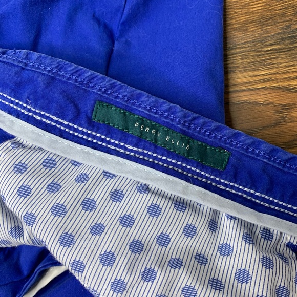 Perry Ellis Flat Front Above Knee Casual Shorts 36 - Picture 5 of 6